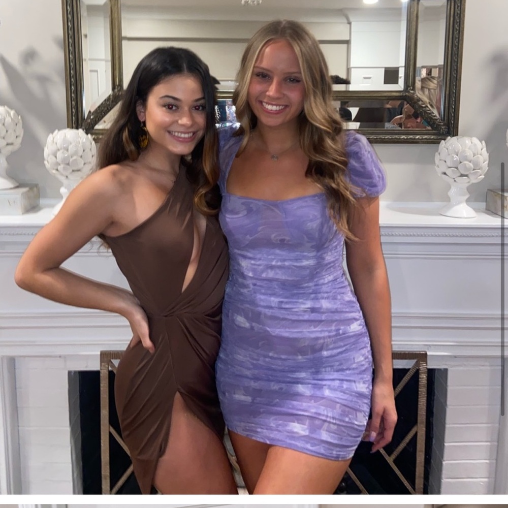 Brown tiger mist dress